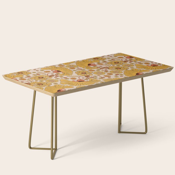 70s Floral Pattern Coffee Table