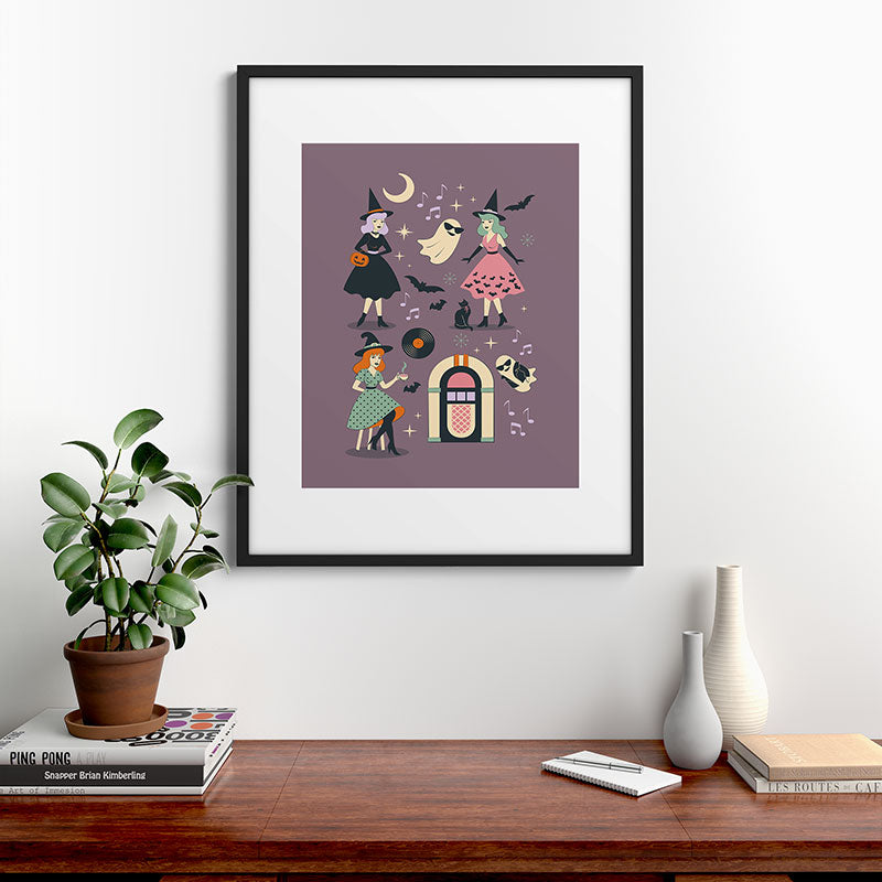 50s Witch Vibes Framed Art Print