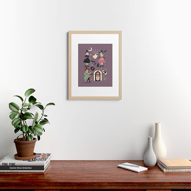 50s Witch Vibes Framed Art Print