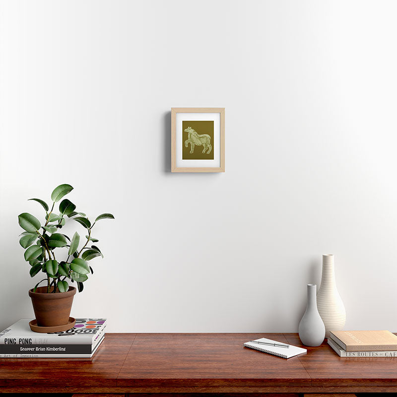 A Horse Says Hello Framed Art Print