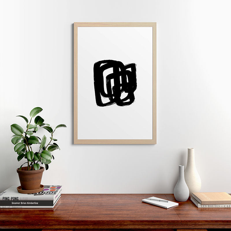 A Heavy Thought White Background Framed Art Print