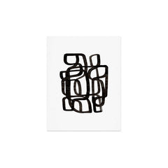Writing On The Wall' Mid Century Modern Fun Abstract Shapes  Art Print