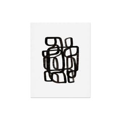 Writing On The Wall' Mid Century Modern Fun Abstract Shapes  Art Print