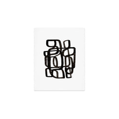 Writing On The Wall' Mid Century Modern Fun Abstract Shapes  Art Print