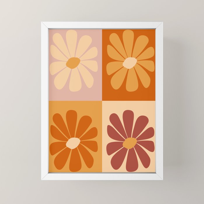 70's Daisy Bloom  Mini Art Print