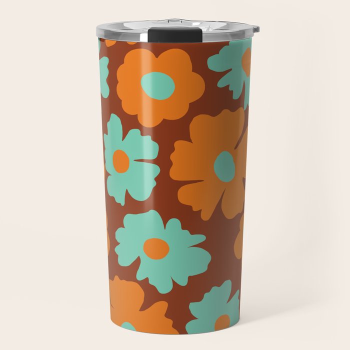70's Retro print Travel Mug