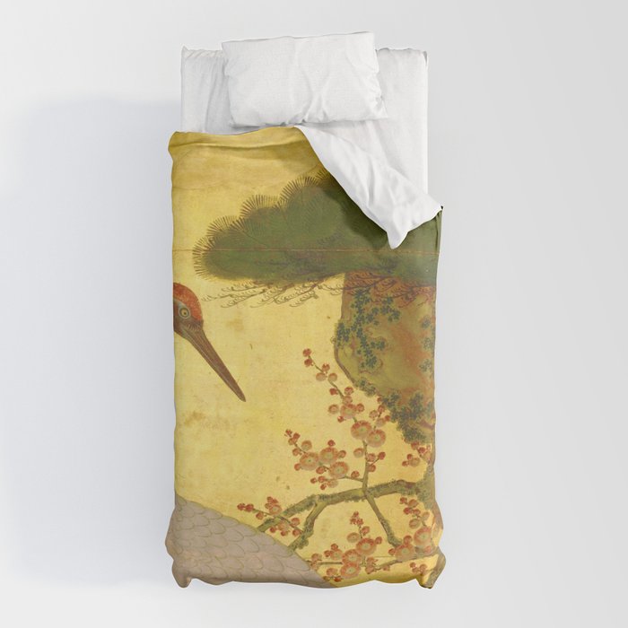 16th Century Japanese Birds & Flowers Duvet Cover