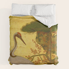 16th Century Japanese Birds & Flowers Duvet Cover