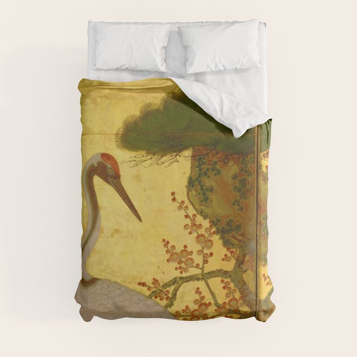 16th Century Japanese Birds & Flowers Duvet Cover