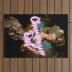 Champagne Diet' Marie Antoinette  Outdoor Rug