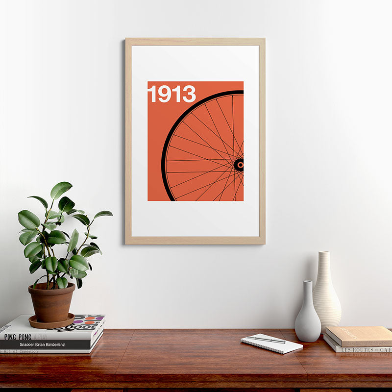 1913 - Roue de Bicyclette - Marcel Duchamp Framed Art Print