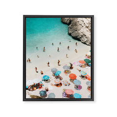 A Day At The Beach Framed Canvas Print
