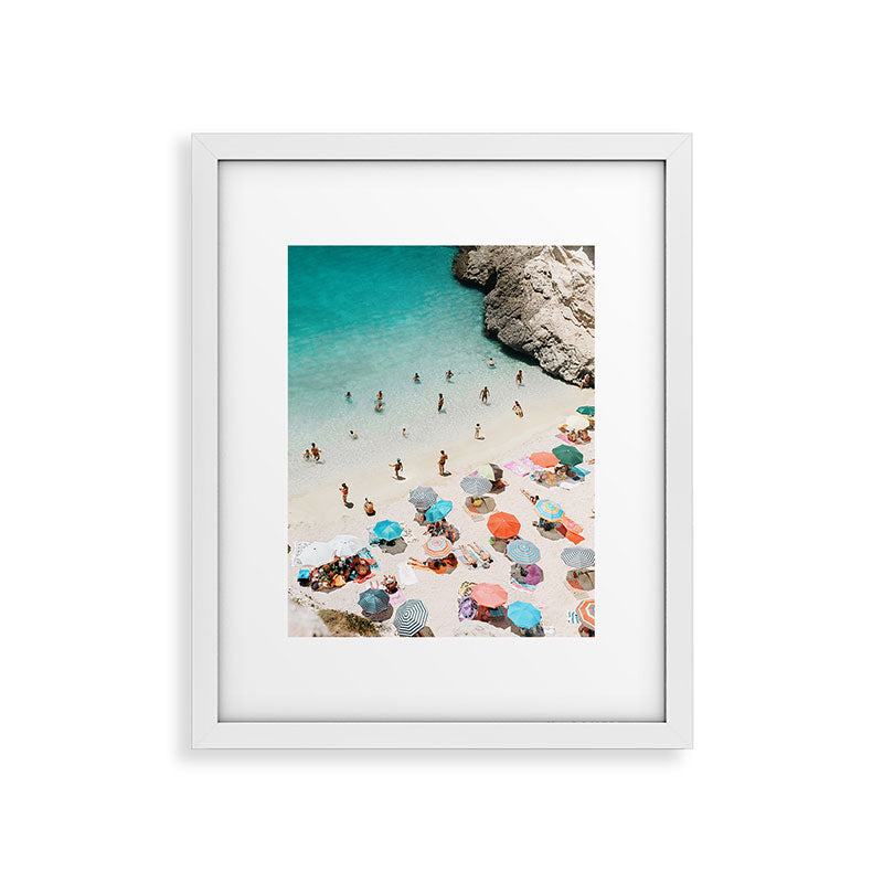 A Day At The Beach Framed Art Print