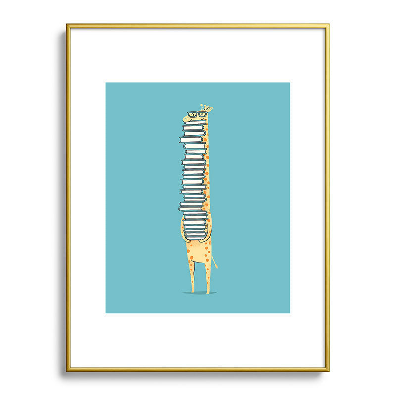 A Book Lover (blue) Framed Art Print