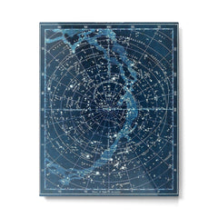 1900 Star Constellation Map - Chart Vintage Poster Metal Print