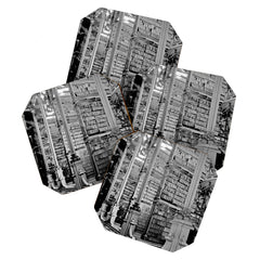 A Book Lover's Dream - Cincinnati Public Library black and white photographs / black and white photo Coaster