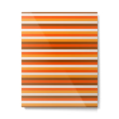 70s Fine Stripes in Retro Orange and Brown Metal Print