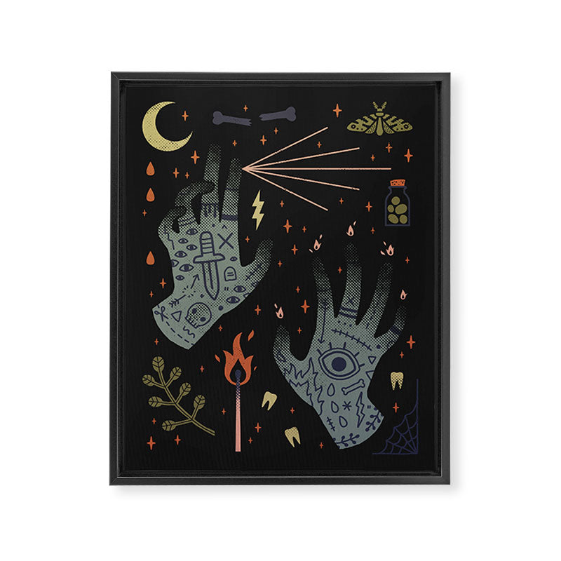 A Curse Upon You! Framed Canvas Print
