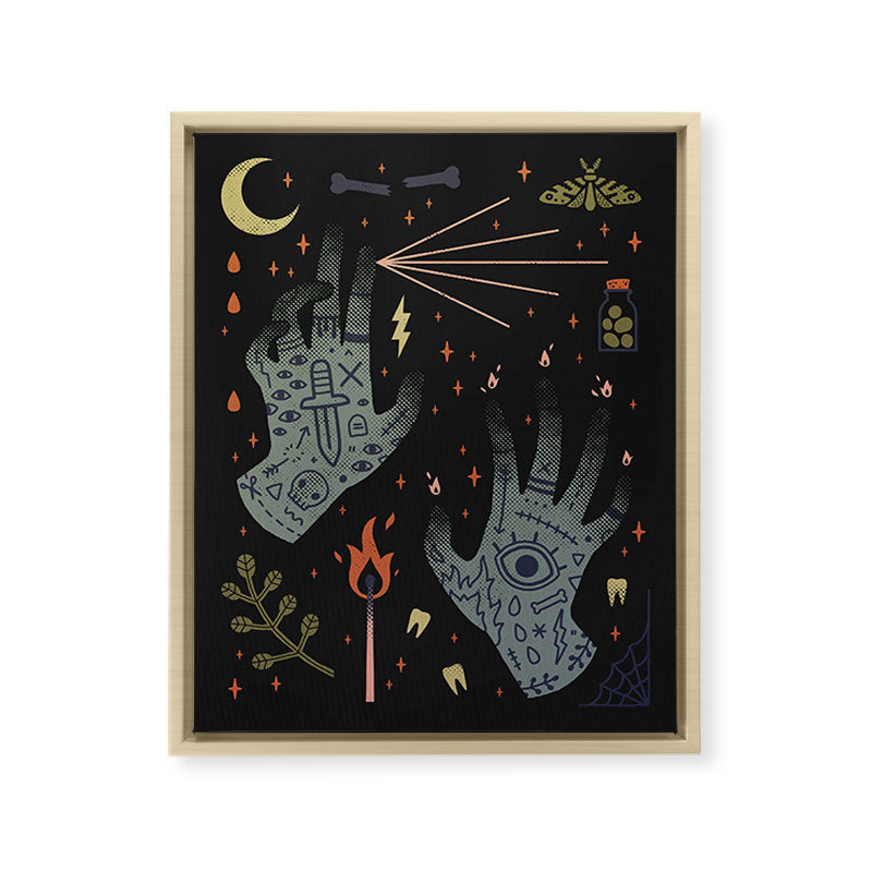 A Curse Upon You! Framed Canvas Print