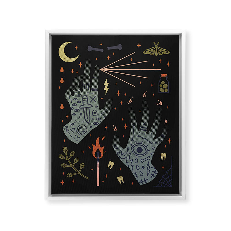A Curse Upon You! Framed Canvas Print
