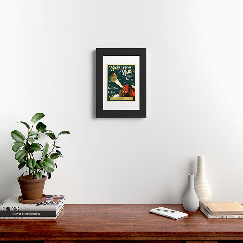 "A Signal from Mars": sheet music cover, 1901 Framed Art Print