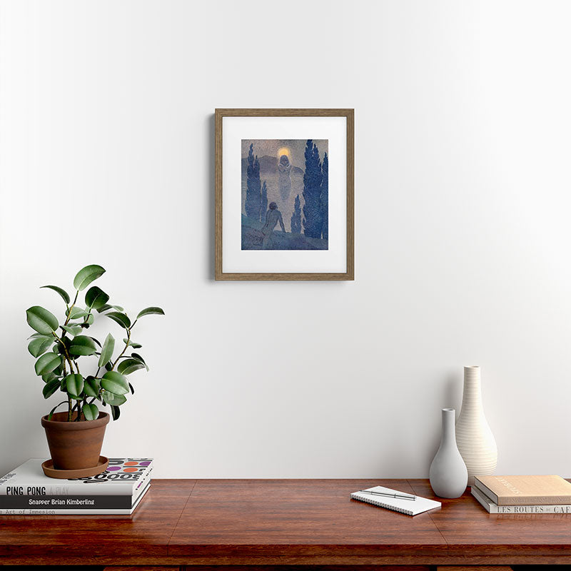 "As I see my soul reflected in Nature" (Margaret C. Cook, Leaves of Grass, 1913) Framed Art Print