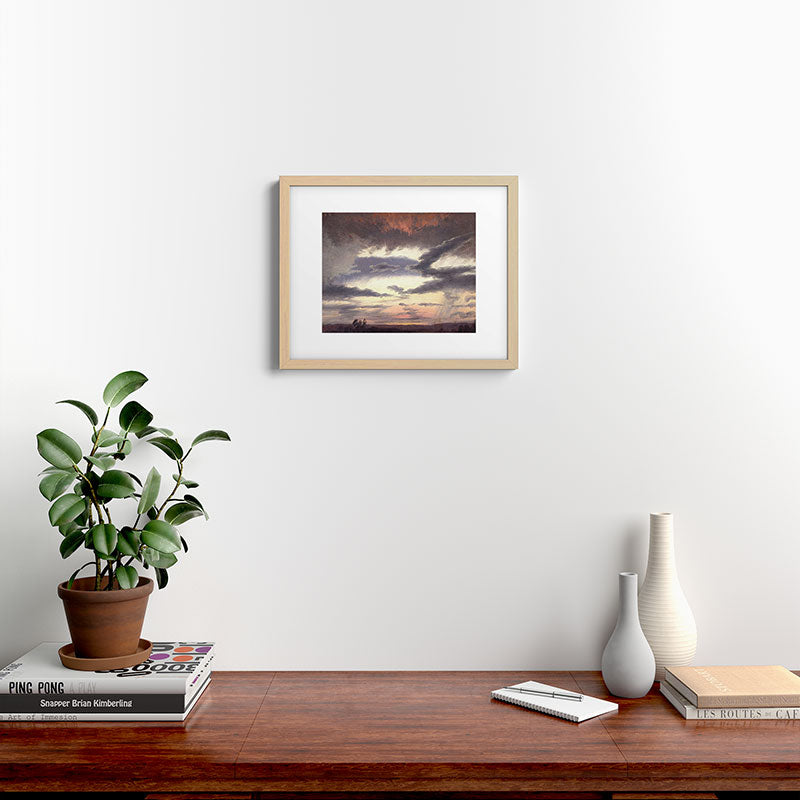 "Cloud Study" by Knud Baade, 1838 Framed Art Print