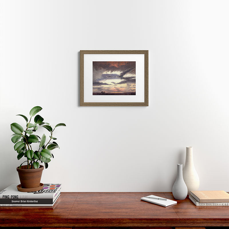 "Cloud Study" by Knud Baade, 1838 Framed Art Print