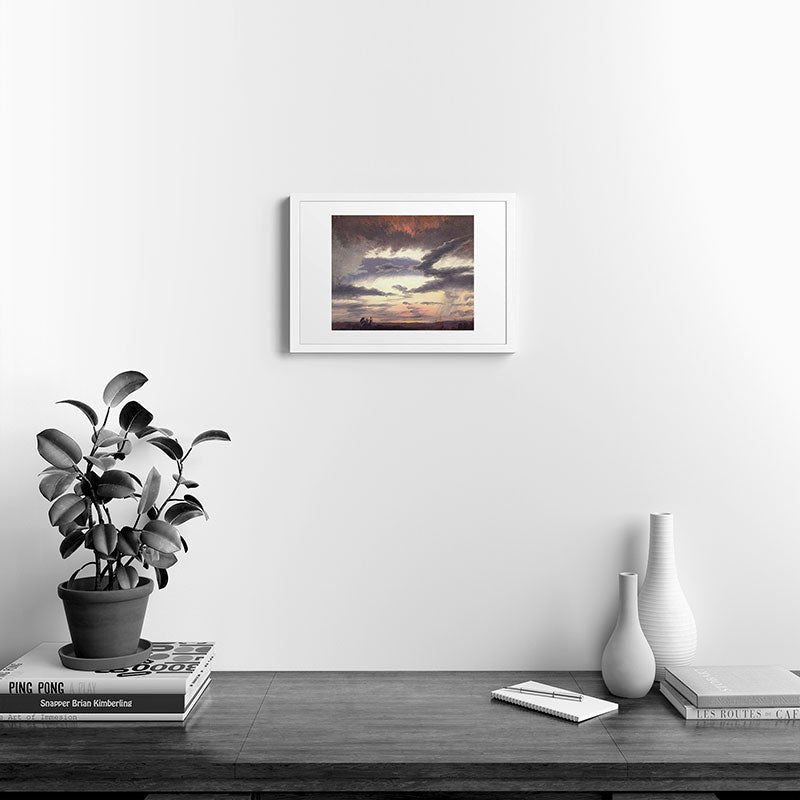"Cloud Study" by Knud Baade, 1838 Framed Art Print