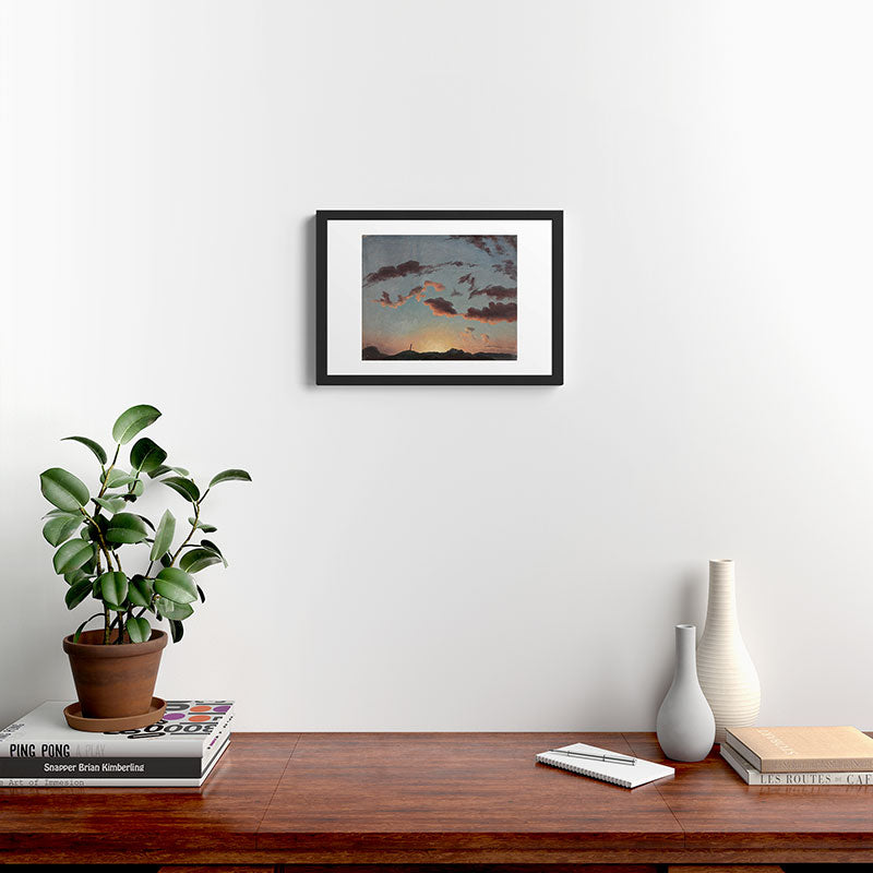 "Cloud Study" by Knud Baade, 1838 Framed Art Print