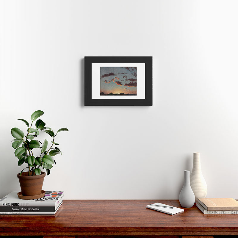 "Cloud Study" by Knud Baade, 1838 Framed Art Print