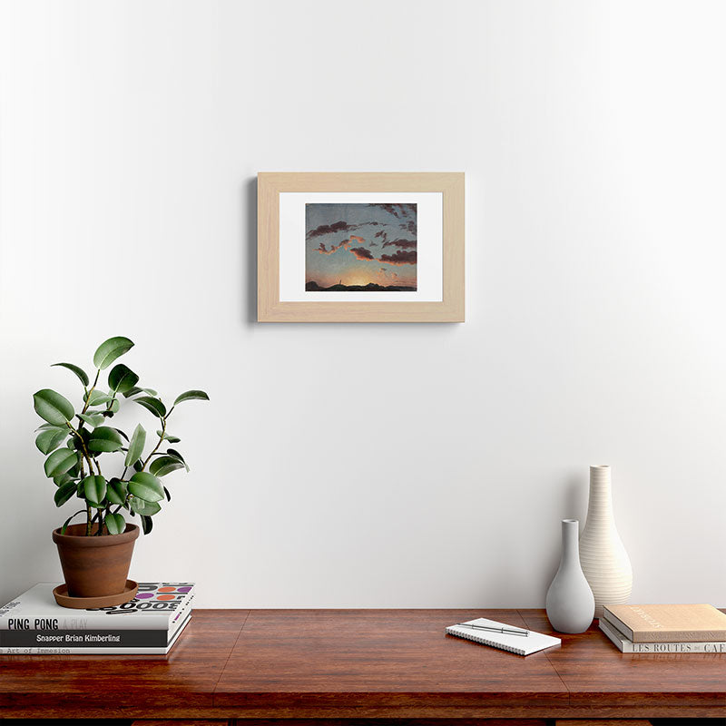 "Cloud Study" by Knud Baade, 1838 Framed Art Print