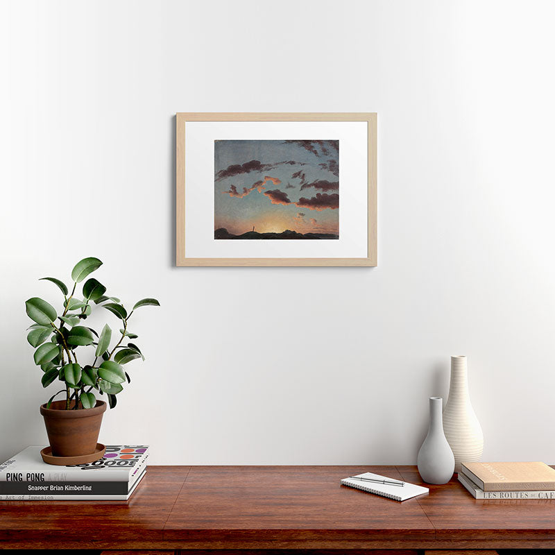 "Cloud Study" by Knud Baade, 1838 Framed Art Print
