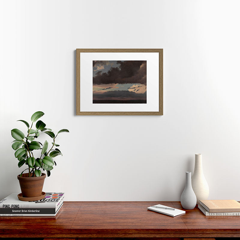 "Cloud Study" by Knud Baade, 1839 Framed Art Print