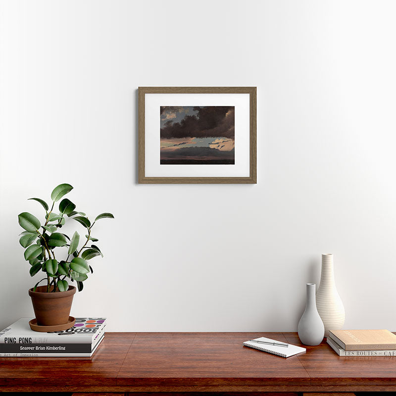 "Cloud Study" by Knud Baade, 1839 Framed Art Print