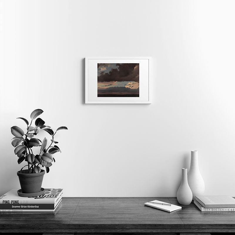 "Cloud Study" by Knud Baade, 1839 Framed Art Print