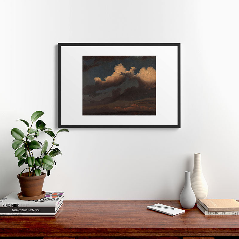 "Cloud Study" by Knud Baade, 1843 Framed Art Print