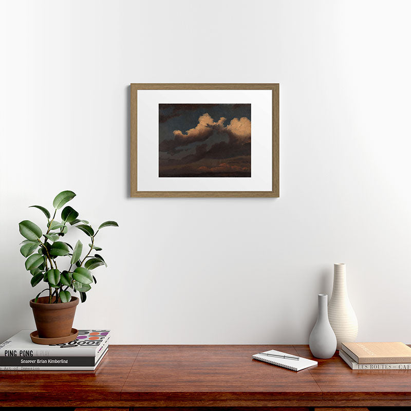 "Cloud Study" by Knud Baade, 1843 Framed Art Print