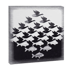 "Sky and Water I" by M.C. Escher Canvas Print