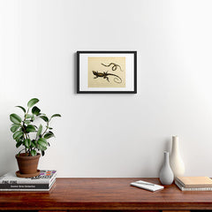 "Snake and Muricated Lizard" by Sarah Stone, 1790 Framed Art Print