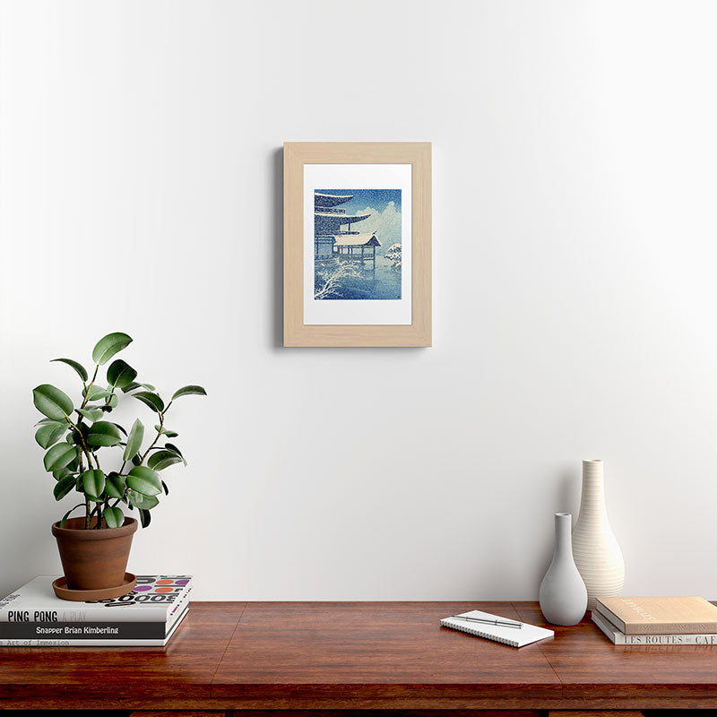 "Snow on Lake" by Hasui Kawase, 1922 Framed Art Print