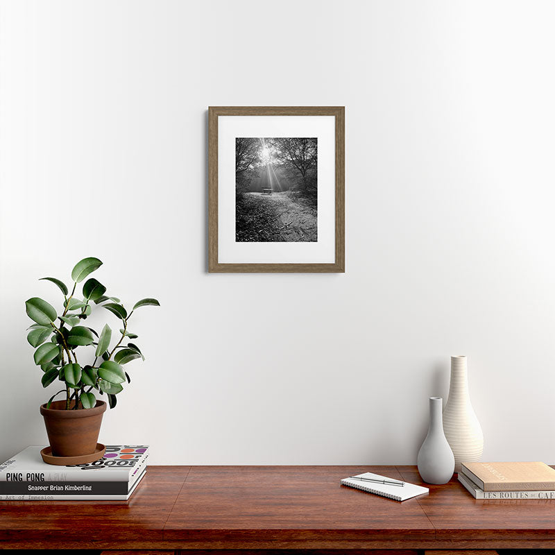 "Sunlit Solitude" by Maria Popova Framed Art Print