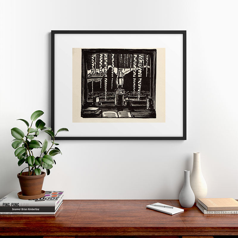 "The Cabin Window" by Rockwell Kent (1918) Framed Art Print