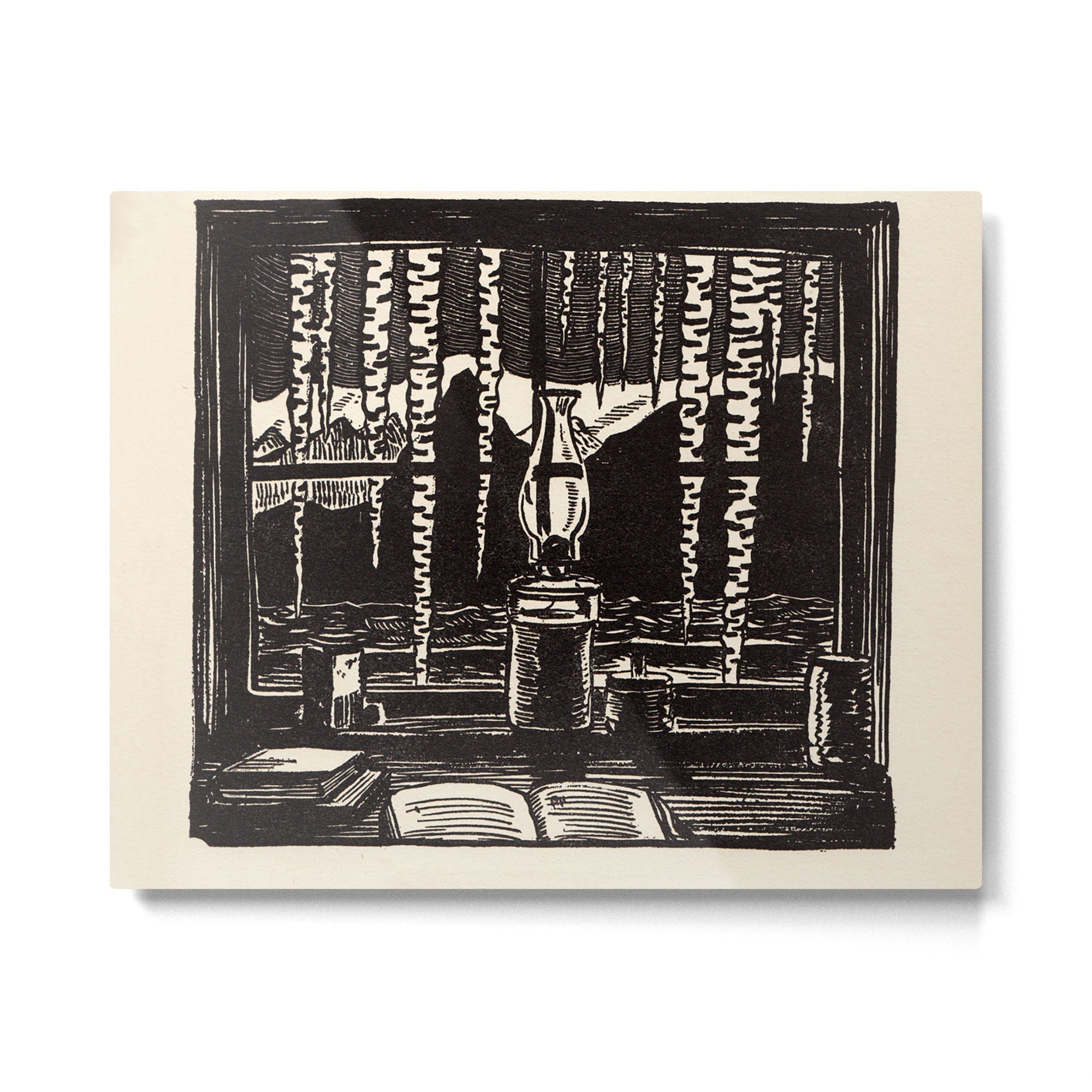 "The Cabin Window" by Rockwell Kent (1918) Metal Print