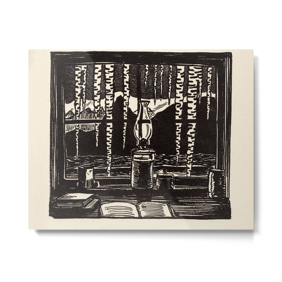 "The Cabin Window" by Rockwell Kent (1918) Metal Print