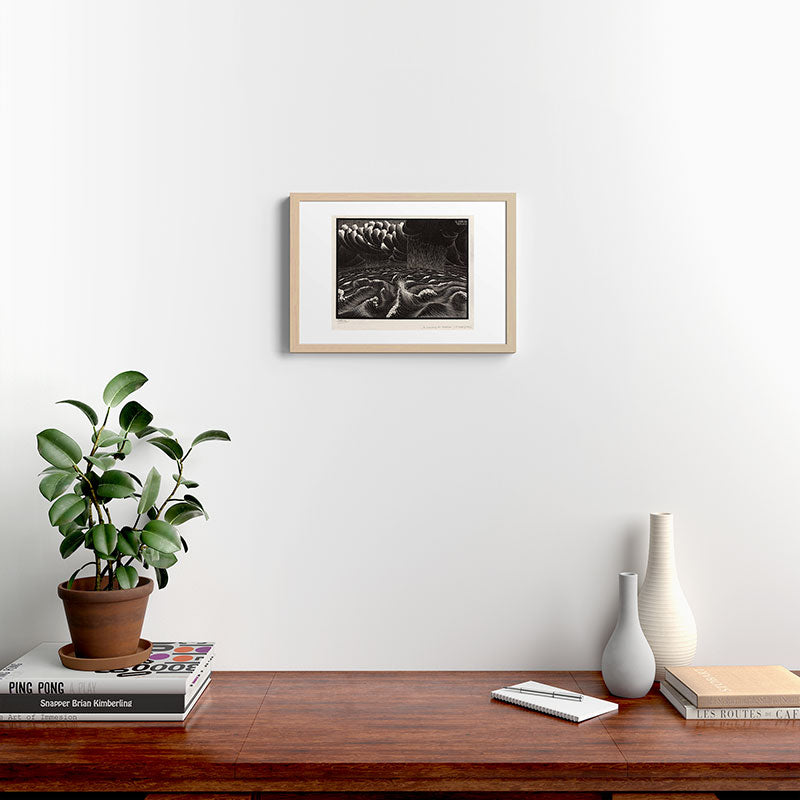 "The Second Day of Creation" by M.C. Escher Framed Art Print