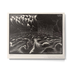 "The Second Day of Creation" by M.C. Escher Metal Print