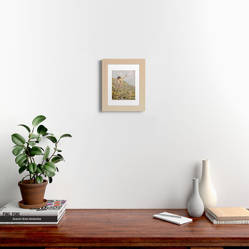 "Whose happiest days were far and away through fields, ... he and another wandering" (Margaret Cook) Framed Art Print