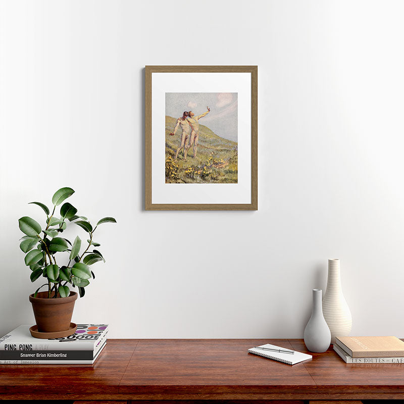 "Whose happiest days were far and away through fields, ... he and another wandering" (Margaret Cook) Framed Art Print