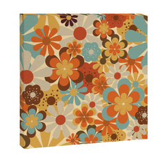 70's Retro Floral Patterned Prints Canvas Print